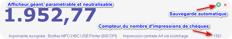 Aspects de l'afficheur
