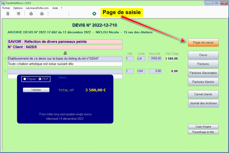 Présentation différentes interfaces